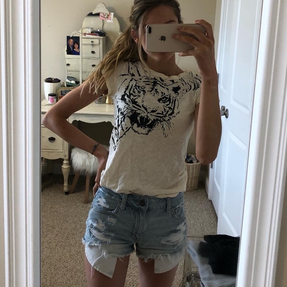 Forever 21 Vintage B&W Tiger King Animal T-Shirt